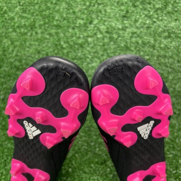 Adidas Goletto VI Soccer Cleats Youth 11K Black Pink Lace Up‎ G26368 Firm Ground - Picture 10 of 13